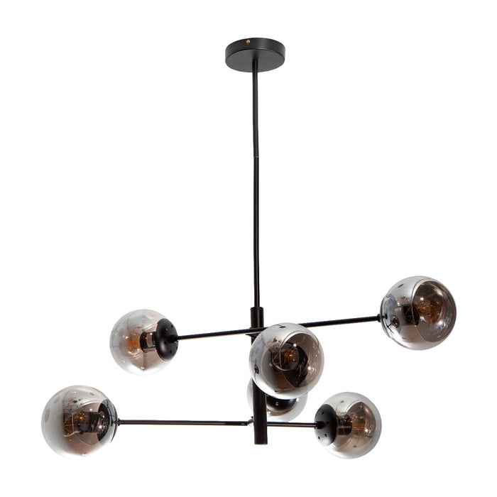 Lámpara Colgante Opulent Lights Moderna Negro E27 40w 6 Luces