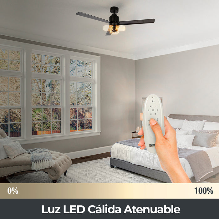Ventilador de techo inteligente con luz LED — Lumimexico Distribuidores