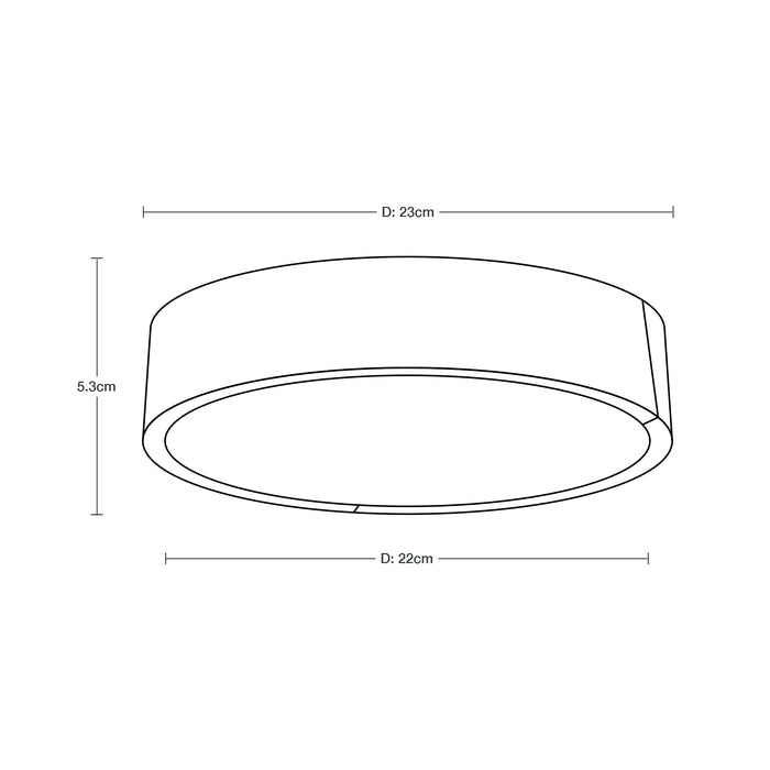 Lámpara de Techo  Empotrable LED 12W Madera Rústica Clara