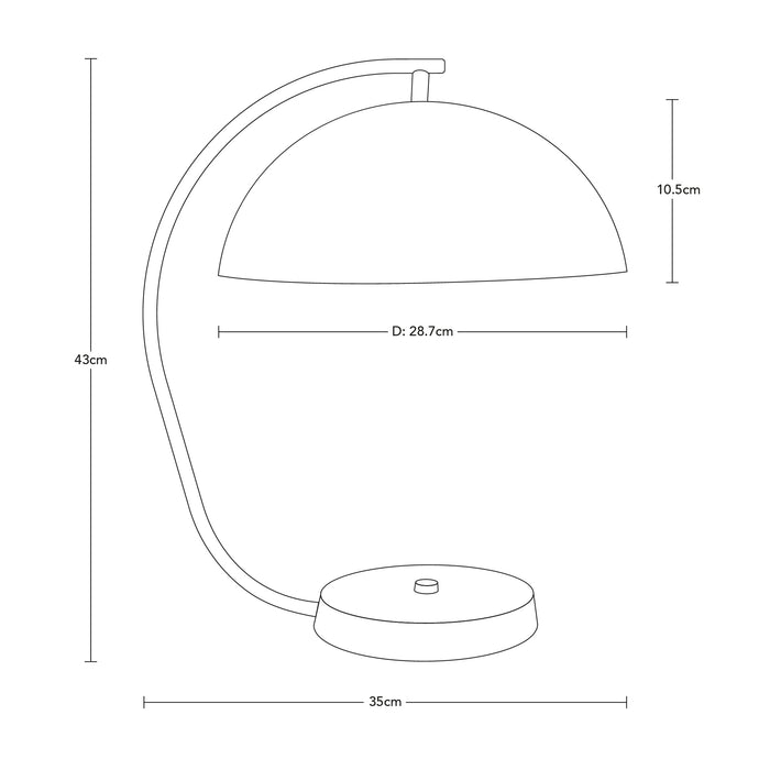 Lámpara de mesa acabado negro mate 1 Luz E27 40w